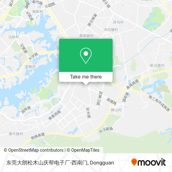 东莞大朗松木山庆帮电子厂-西南门 map