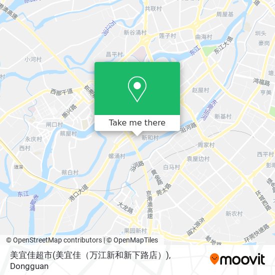 美宜佳超市(美宜佳（万江新和新下路店）) map