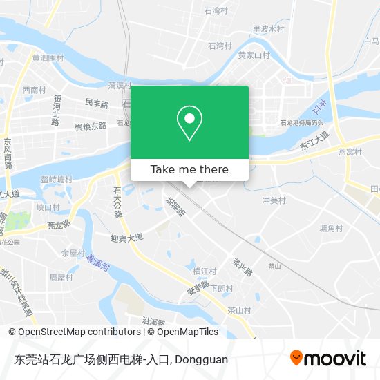 东莞站石龙广场侧西电梯-入口 map