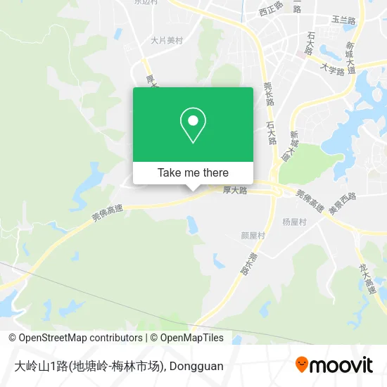 大岭山1路(地塘岭-梅林市场) map