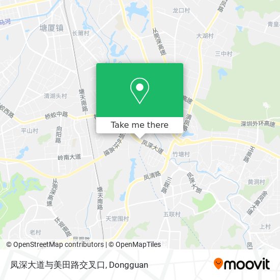 凤深大道与美田路交叉口 map