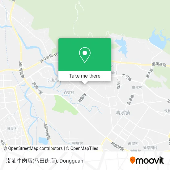潮汕牛肉店(马田街店) map