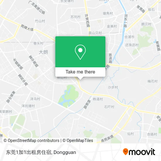 东莞1加1出租房住宿 map