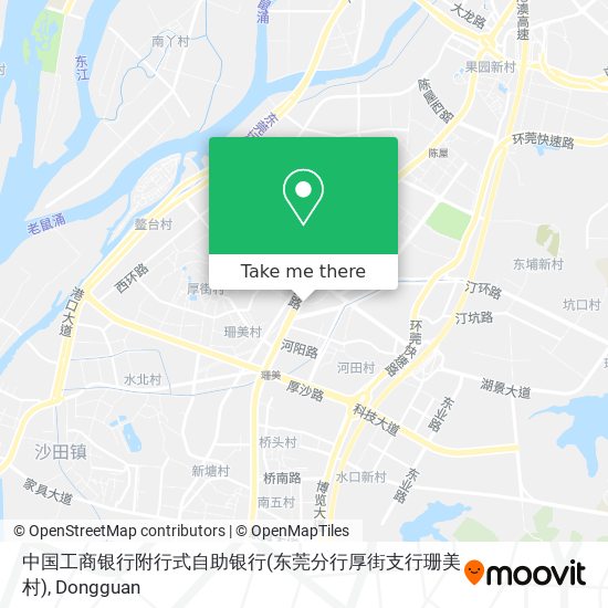 中国工商银行附行式自助银行(东莞分行厚街支行珊美村) map