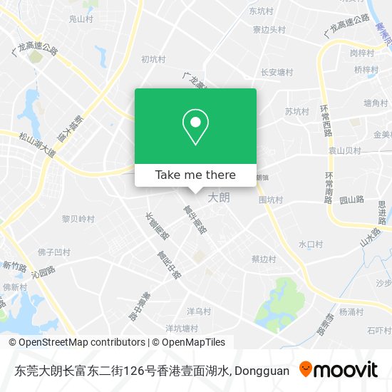 东莞大朗长富东二街126号香港壹面湖水 map