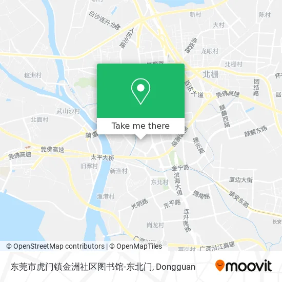 东莞市虎门镇金洲社区图书馆-东北门 map
