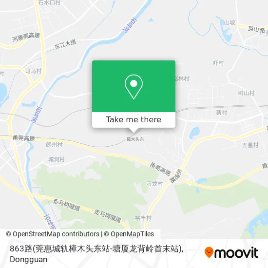 863路(莞惠城轨樟木头东站-塘厦龙背岭首末站) map