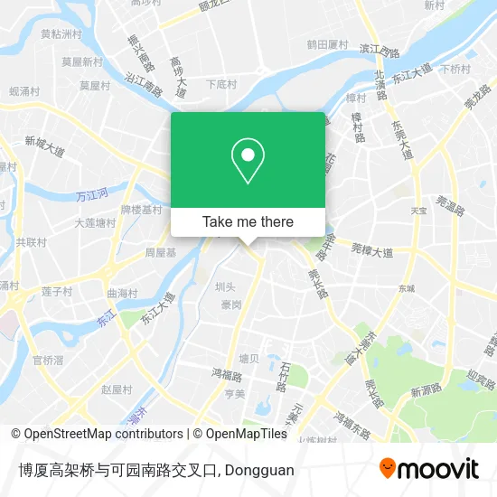 博厦高架桥与可园南路交叉口 map