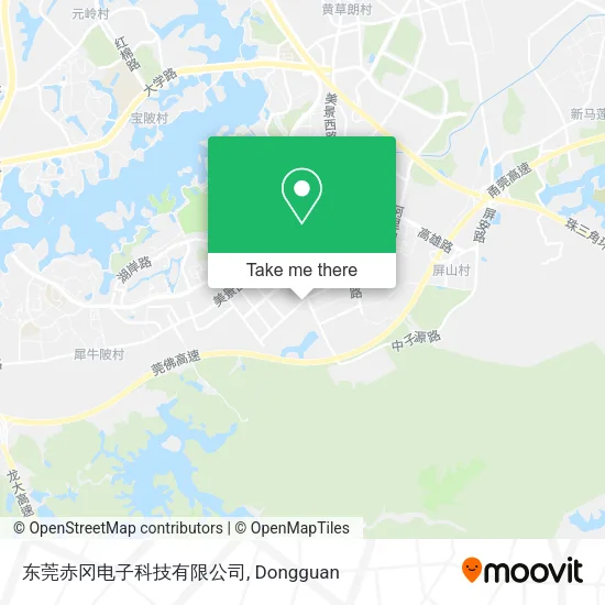 东莞赤冈电子科技有限公司 map