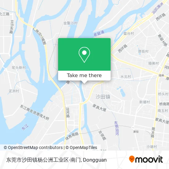 东莞市沙田镇杨公洲工业区-南门 map