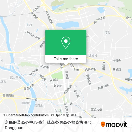富民服装商务中心-虎门镇商务局商务检查执法股 map