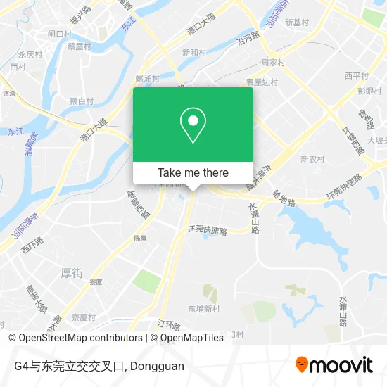 G4与东莞立交交叉口 map