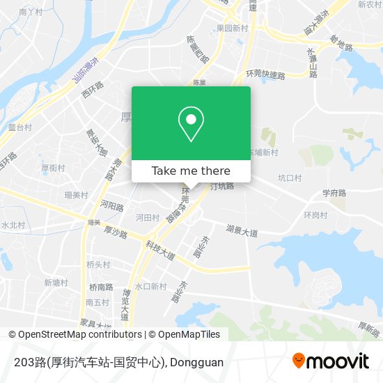 203路(厚街汽车站-国贸中心) map