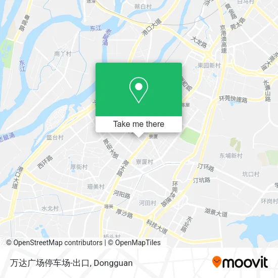 万达广场停车场-出口 map