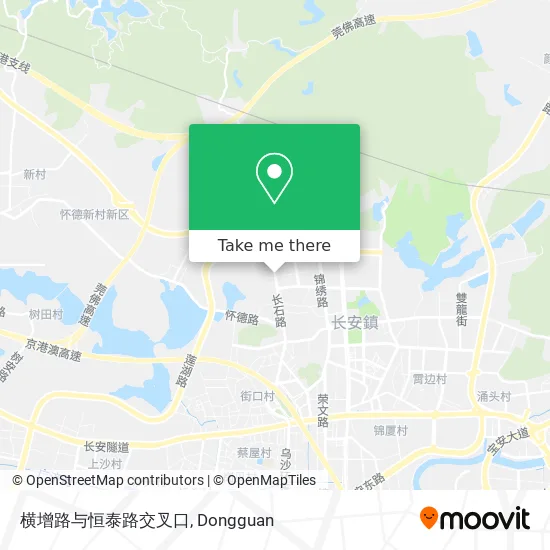 横增路与恒泰路交叉口 map