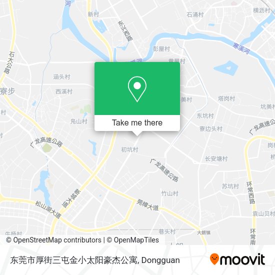东莞市厚街三屯金小太阳豪杰公寓 map