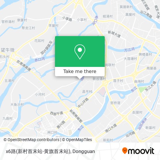x6路(新村首末站-黄旗首末站) map
