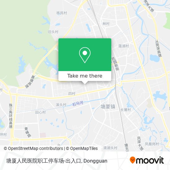 塘厦人民医院职工停车场-出入口 map