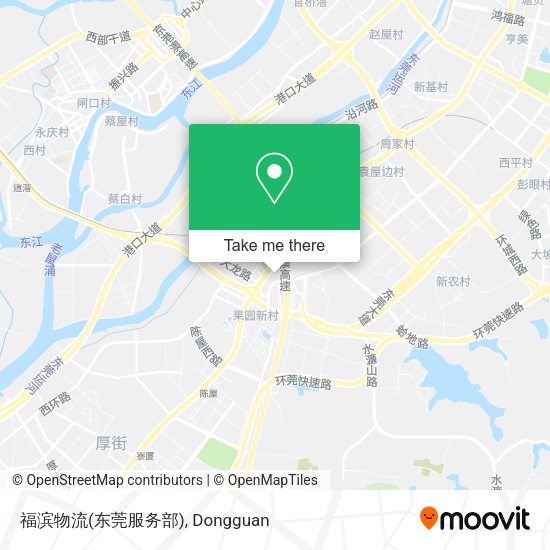 福滨物流(东莞服务部) map