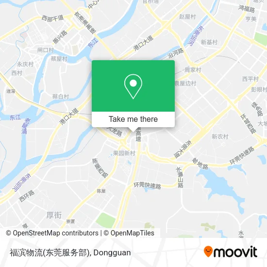 福滨物流(东莞服务部) map