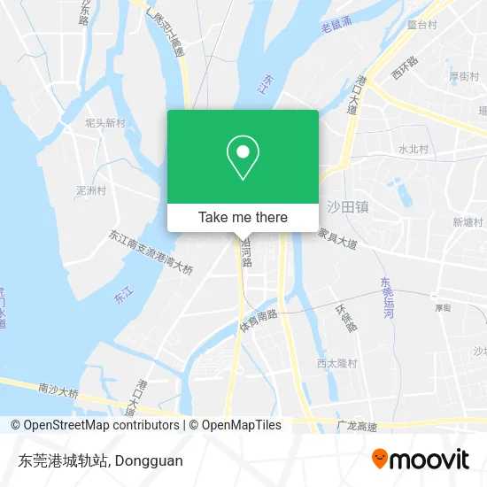 东莞港城轨站 map