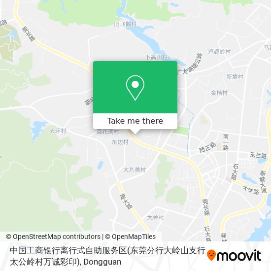 中国工商银行离行式自助服务区(东莞分行大岭山支行太公岭村万诚彩印) map