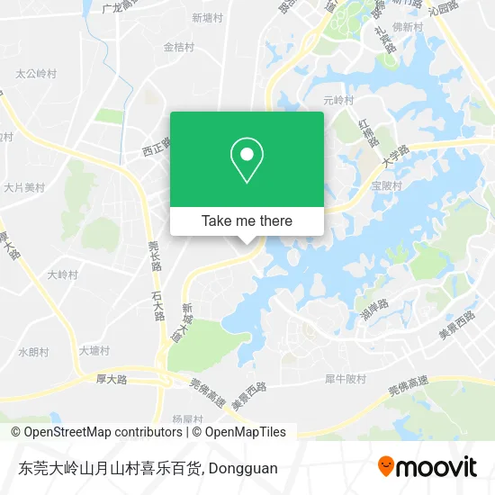 东莞大岭山月山村喜乐百货 map