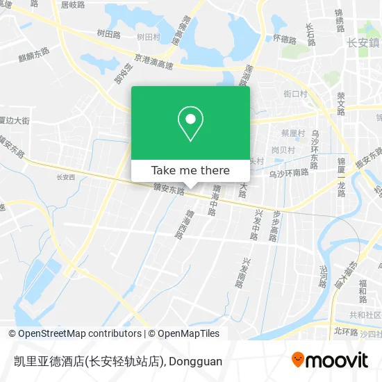 凯里亚德酒店(长安轻轨站店) map
