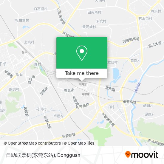 自助取票机(东莞东站) map