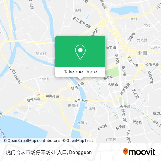 虎门合辰市场停车场-出入口 map