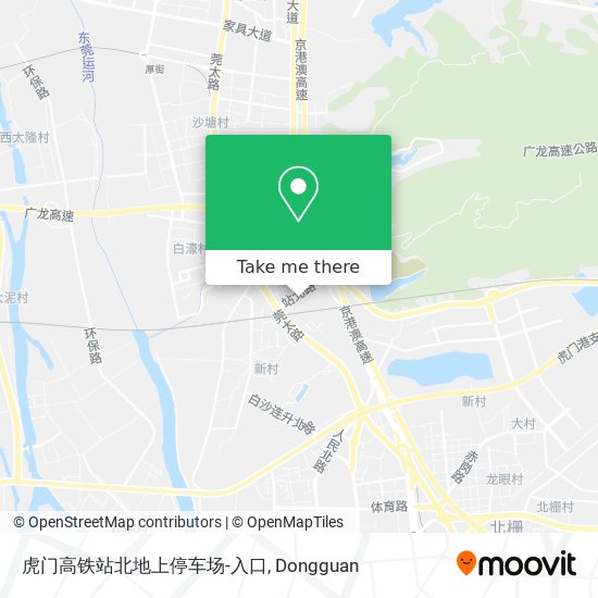虎门高铁站北地上停车场-入口 map