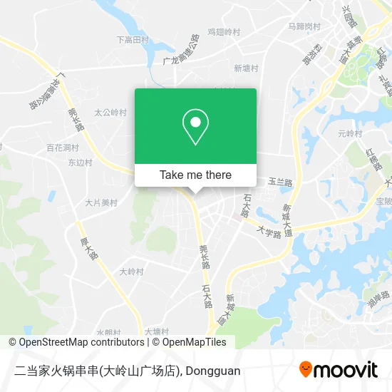 二当家火锅串串(大岭山广场店) map