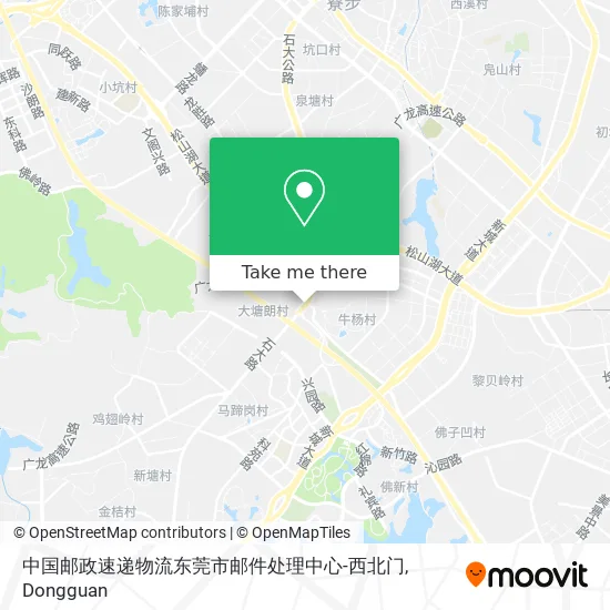 中国邮政速递物流东莞市邮件处理中心-西北门 map