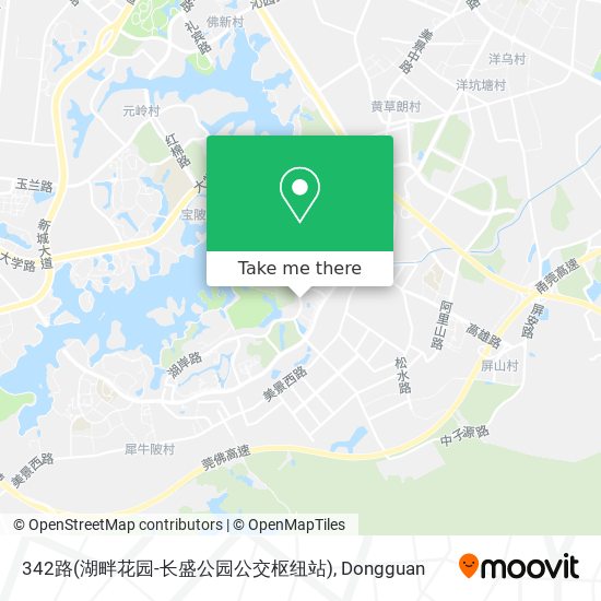 342路(湖畔花园-长盛公园公交枢纽站) map