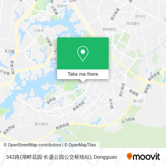 342路(湖畔花园-长盛公园公交枢纽站) map