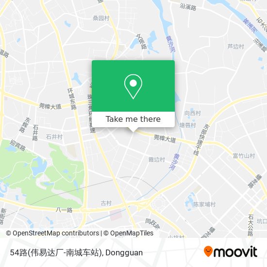 54路(伟易达厂-南城车站) map