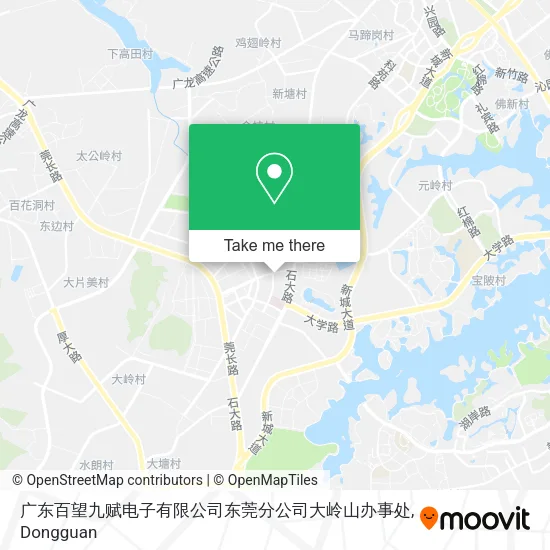 广东百望九赋电子有限公司东莞分公司大岭山办事处 map