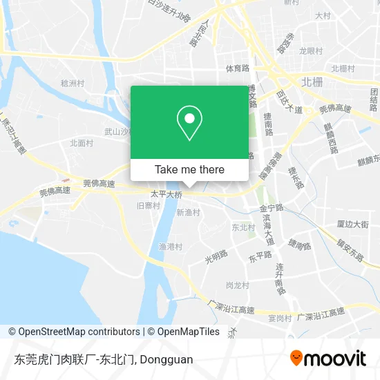 东莞虎门肉联厂-东北门 map