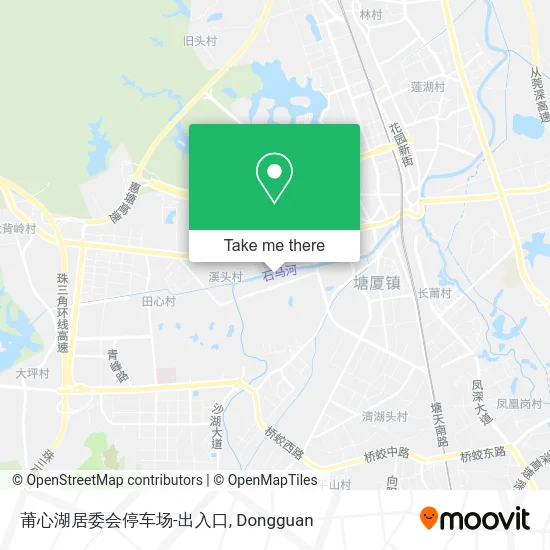 莆心湖居委会停车场-出入口 map