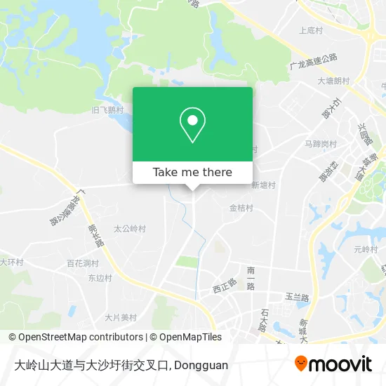 大岭山大道与大沙圩街交叉口 map