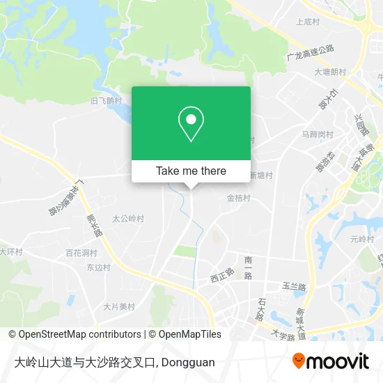大岭山大道与大沙路交叉口 map