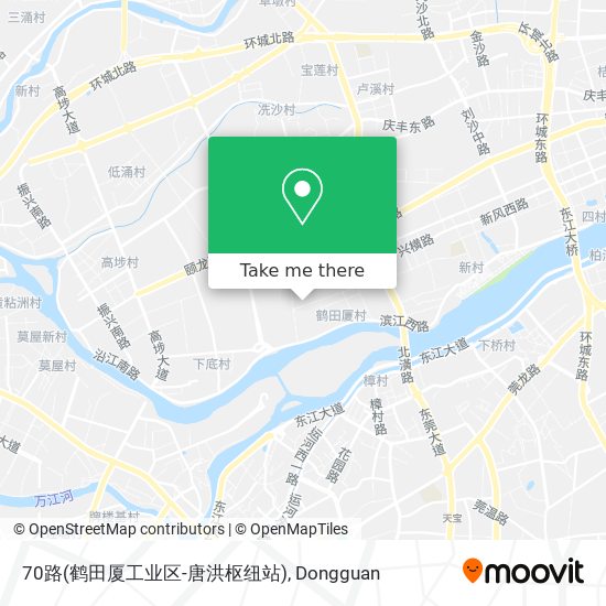 70路(鹤田厦工业区-唐洪枢纽站) map