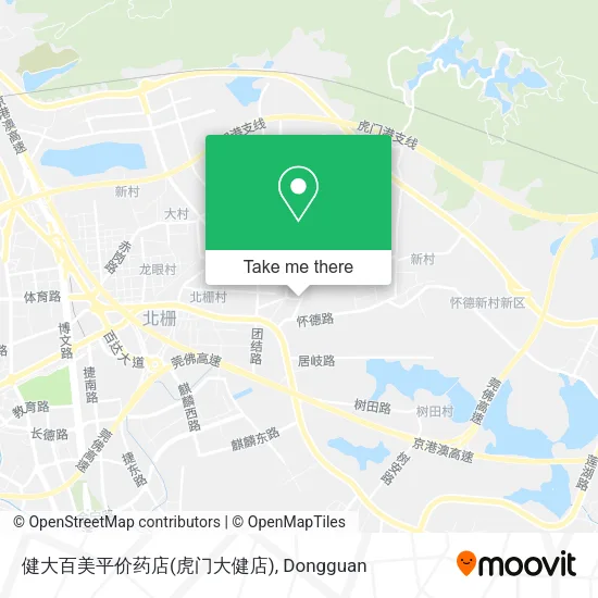 健大百美平价药店(虎门大健店) map