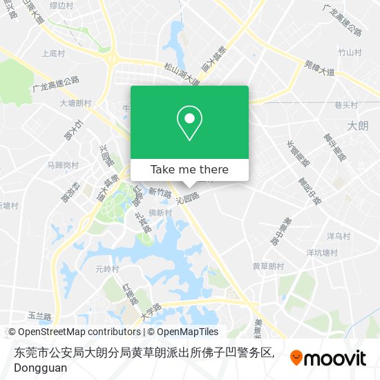 东莞市公安局大朗分局黄草朗派出所佛子凹警务区 map