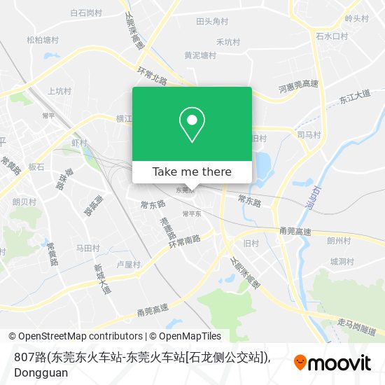 807路(东莞东火车站-东莞火车站[石龙侧公交站]) map