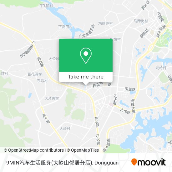 9MIN汽车生活服务(大岭山邻居分店) map
