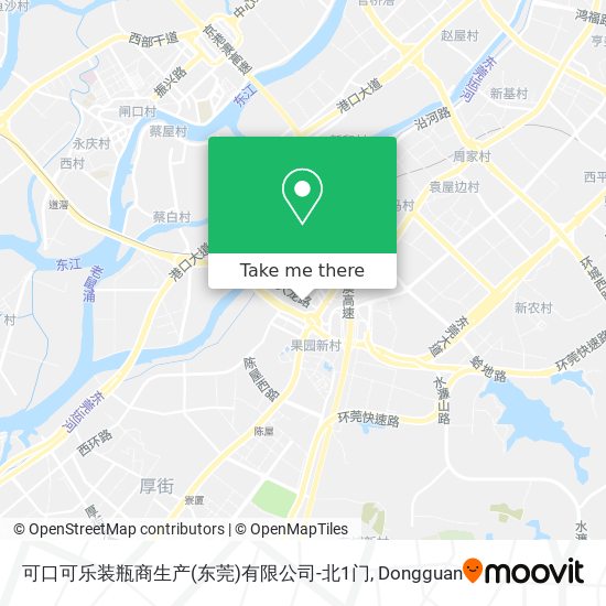 可口可乐装瓶商生产(东莞)有限公司-北1门 map