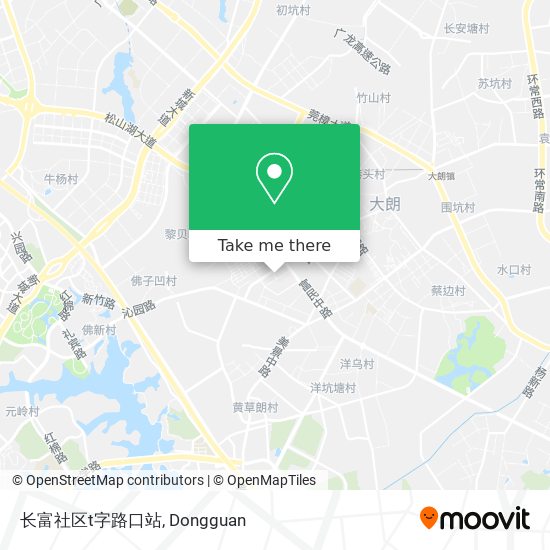 长富社区t字路口站 map