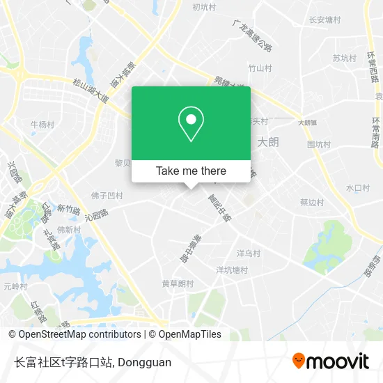 长富社区t字路口站 map