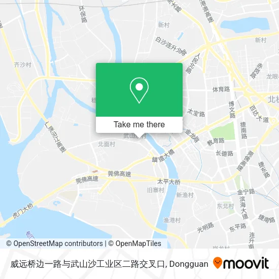 威远桥边一路与武山沙工业区二路交叉口 map
